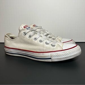 Womens CONVERSE Chuck Taylor All Star White Canvas Low Top Sneakers / Size 7